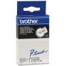Ruban pour �tiqueteuses Brother Ptouch - TC201 (noir-blanc)12 mm 